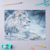 Künstlerische Lion Art Blue Decoupage Seidenpapier (Basteln)