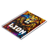 Künstlerische Lion Art Colour Splash Notizblock (Linke Seite)