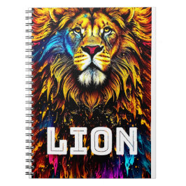 Künstlerische Lion Art Colour Splash Notizblock
