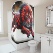 Künstlerische Lion Duschvorhang (Beispiel)