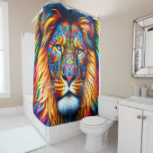 Künstlerische Lion Duschvorhang (Beispiel)