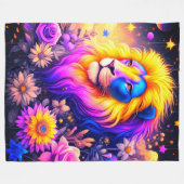 Künstlerische Lion Fleecedecke (Vorderseite (Horizontal))