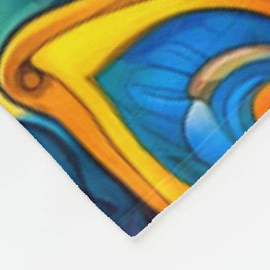 Künstlerische Lion Fleecedecke (Ecke)