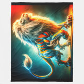 Künstlerische Lion Fleecedecke (Vorderseite)