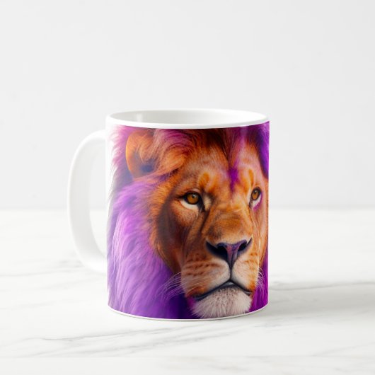 Künstlerische Lion Kaffeetasse (Vorderseite Links)