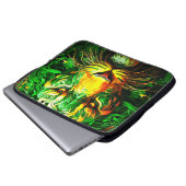 Künstlerische Lion Laptopschutzhülle (Vorne Knopf)