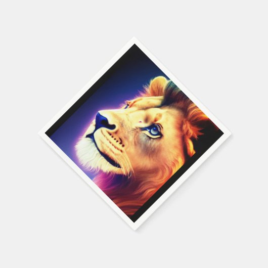 Künstlerische Lion Serviette (Ecke)