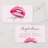 Künstlerische Lippen pink gestalten Visitenkarte (Vorne/Hinten)