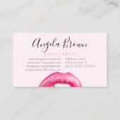 Künstlerische Lippen pink gestalten Visitenkarte (Rückseite)