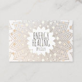 Künstlerische Lotus Blume Mandala Holistic Healer Visitenkarte (Vorderseite)
