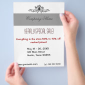 Künstlerische Lotus Blume Schwarz-weiß Zeichnend V Flyer (Hand)