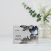 Künstlerische Lotus-Blüten Visitenkarte (Stehend Vorderseite)