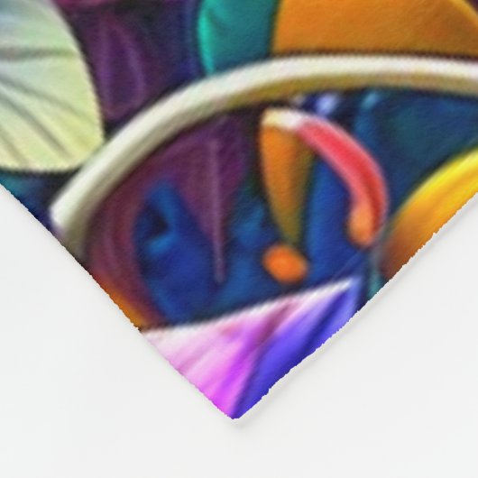 Künstlerische Löwe Fleecedecke (Ecke)