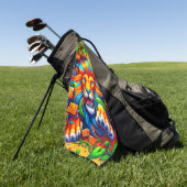 Künstlerische Löwen Golfhandtuch (Gras)