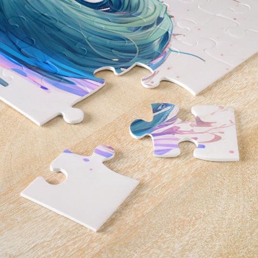 Künstlerische Majestic Kitty Cat Illustration Puzzle (Seite)