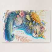 Künstlerische Majestic Kitty Cat Illustration Puzzle (Horizontal)