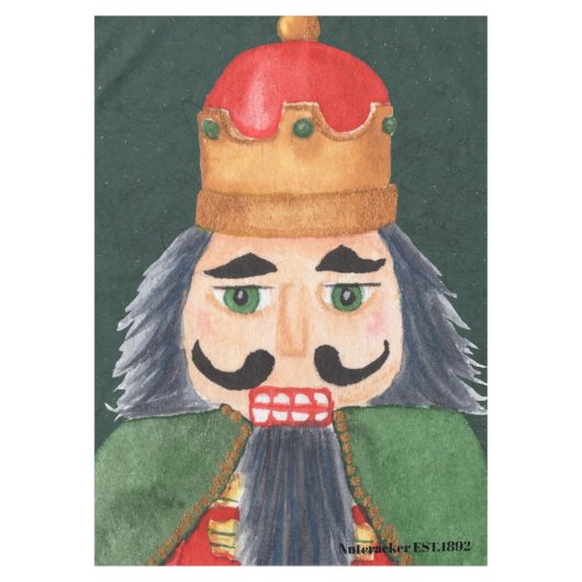 Künstlerische Malerei Nutcracker EST 1982 Grüne Tischdecke (Vorderseite)