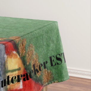 Künstlerische Malerei Nutcracker EST 1982 Grüne Tischdecke