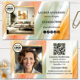 Künstlerische Malerei Swatch Moderner Innenarchite Visitenkarte