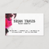 Künstlerische Maltextur | Weinglas Visitenkarte (Rückseite)