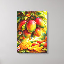 Künstlerische Mangoplantagen-Illustration