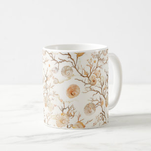 Künstlerische marine Korallenmuschel Terrakotta El Kaffeetasse