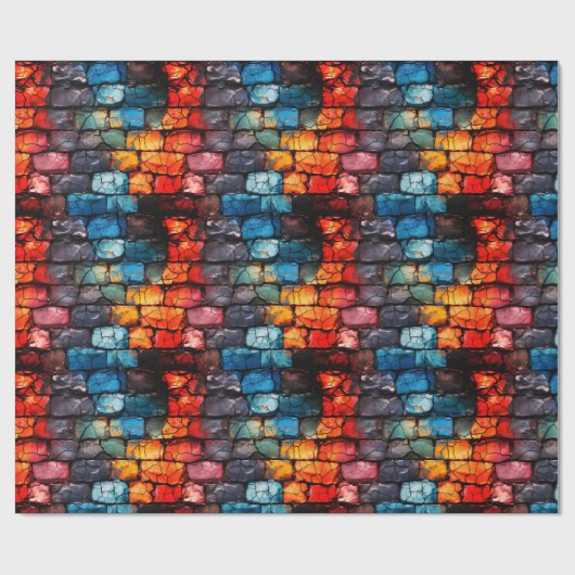 Künstlerische Mauer Geschenkpapier (Flach)