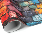 Künstlerische Mauer Geschenkpapier (Rolleneckpunkt)