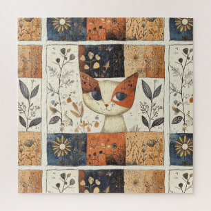 Künstlerische Mid-Century-Modern-Süße-Katzen Puzzle