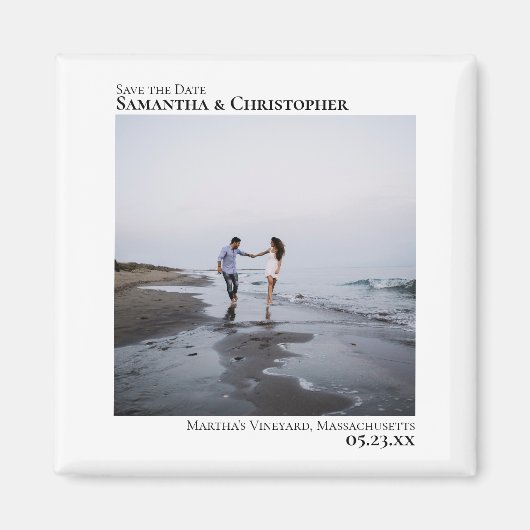 Künstlerische Minimalistische Hochzeit rettet das  Magnet (Vorne)