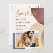 Künstlerische Moderne Abstrakte Save the Date Post Postkarte (Vorne/Hinten)