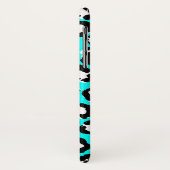 Künstlerische moderne Cyclablau-Leopard-Tierdruckm Case-Mate iPhone Hülle (Hinten/Links)