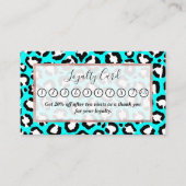 Künstlerische moderne Cyclablau-Leopard-Tierdruckm Treuekarte (Vorderseite)