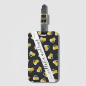 Künstlerische, moderne, gelbe Biersteine Gepäckanhänger (Vorderseite Vertikal)