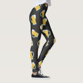 Künstlerische, moderne, gelbe Biersteine Leggings (Rechts)