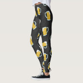 Künstlerische, moderne, gelbe Biersteine Leggings (Links)