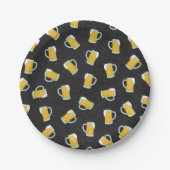 Künstlerische, moderne, gelbe Biersteine Pappteller (Vorderseite)