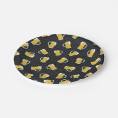 Künstlerische, moderne, gelbe Biersteine Pappteller (Schrägansicht)