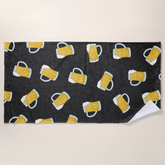 Künstlerische, moderne, gelbe Biersteine Strandtuch (Vorderseite)