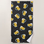 Künstlerische, moderne, gelbe Biersteine Strandtuch (Vorderseite)