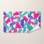 Künstlerische moderne rosa Aquamarine Lila Pinsels Handtuch (Handtuch)