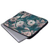 Künstlerische moderne Rose Gold Smaragdgrüne Blume Laptopschutzhülle (Vorne Knopf)