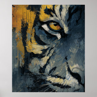 Künstlerische moderne Tiger-Wandkunst, luxuriöse T Poster