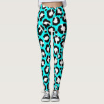 Künstlerische moderne Zyanid Blue Leopard-Tierdruc Leggings<br><div class="desc">Künstlerisches, modernes, trendiges und gürtelbraunes Leopardenmuster auf zyprischem Hintergrund. ***WICHTIGE ANMERKUNG: Für individuelle Designanfragen, wie z.B. passende Produktanfragen, Farbänderungen, Platzierungsänderungen oder andere Änderungswünsche, klicken Sie bitte auf die Schaltfläche "KONTAKT" oder senden Sie eine E-Mail an lafemme.art@gmail.com. Sie können ihr sogar eine Anfrage für ein komplett individuelles und neues Design schicken....</div>