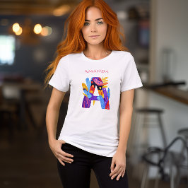 Künstlerische Monogramm - Letter A Colorful Birthd Tri-Blend Shirt