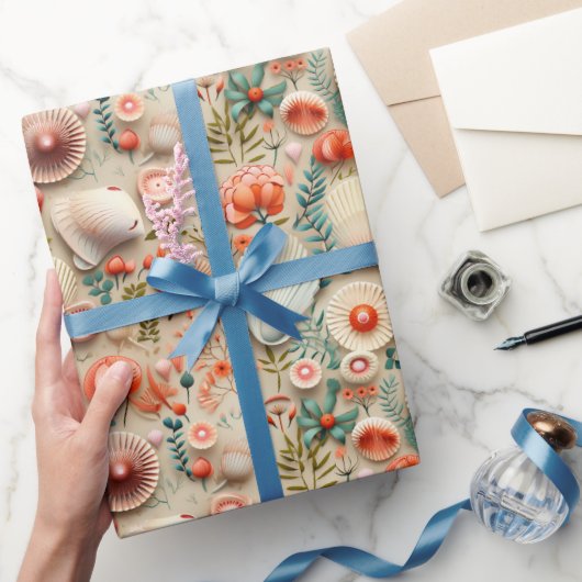 Künstlerische Muschel Geschenkpapier (Schenken)
