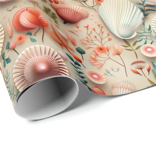Künstlerische Muschel Geschenkpapier (Rolleneckpunkt)