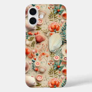 Künstlerische Muscheln - Fall iPhone 16 Plus Hülle