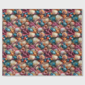 Künstlerische Muscheln Geschenkpapier (Flach)