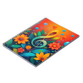 Künstlerische musikalische Note, umgeben von farbe Notizblock (Linke Seite)